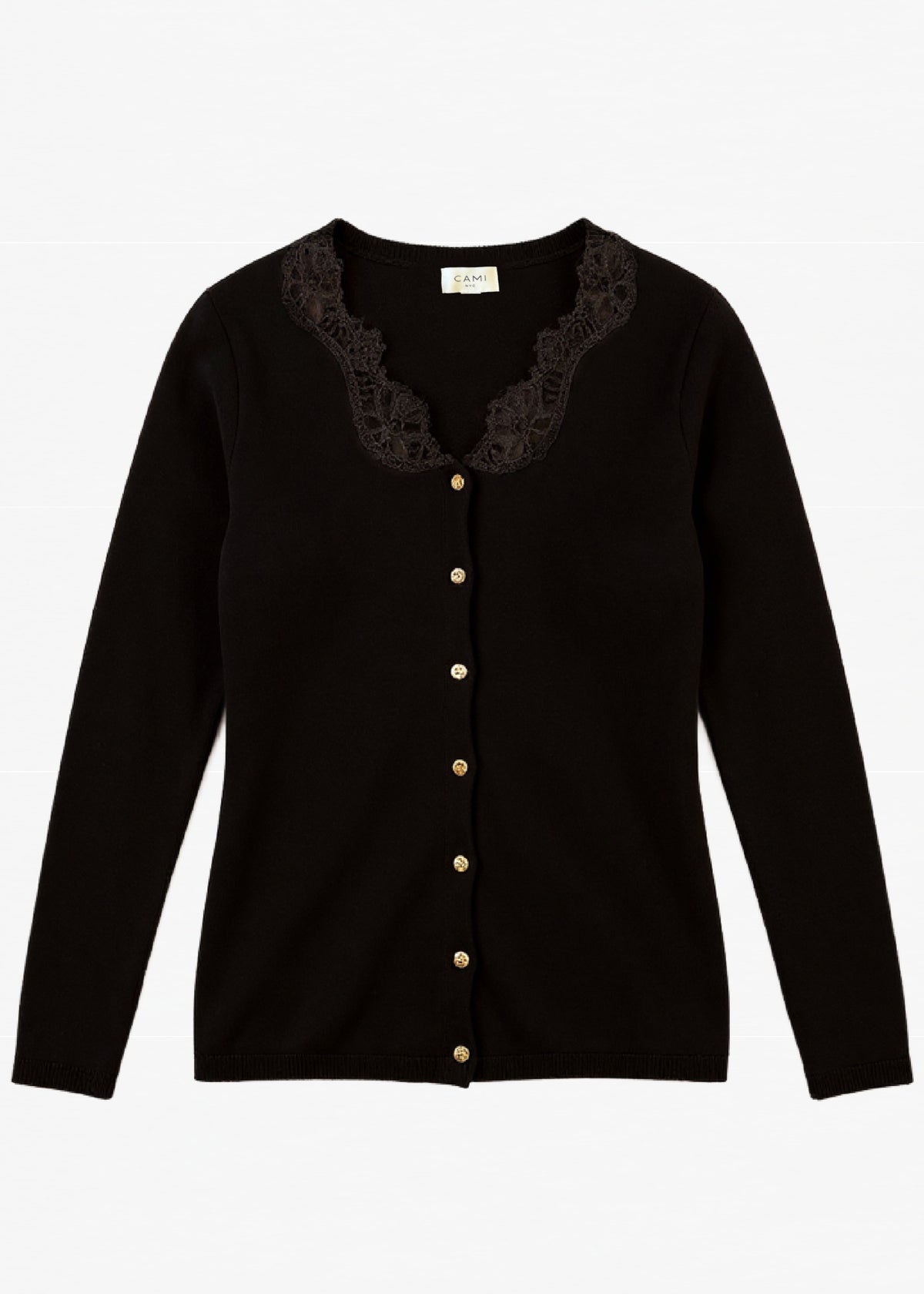 EIRENE LIGHTWEIGHT KNIT CARDIGAN BLACK