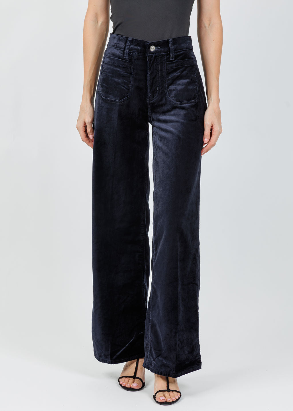 Le Slim Palazzo Modernist Pocket Jeans - Navy Velvet