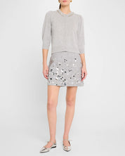 Rhinestone-Trim Cashmere Cardigan