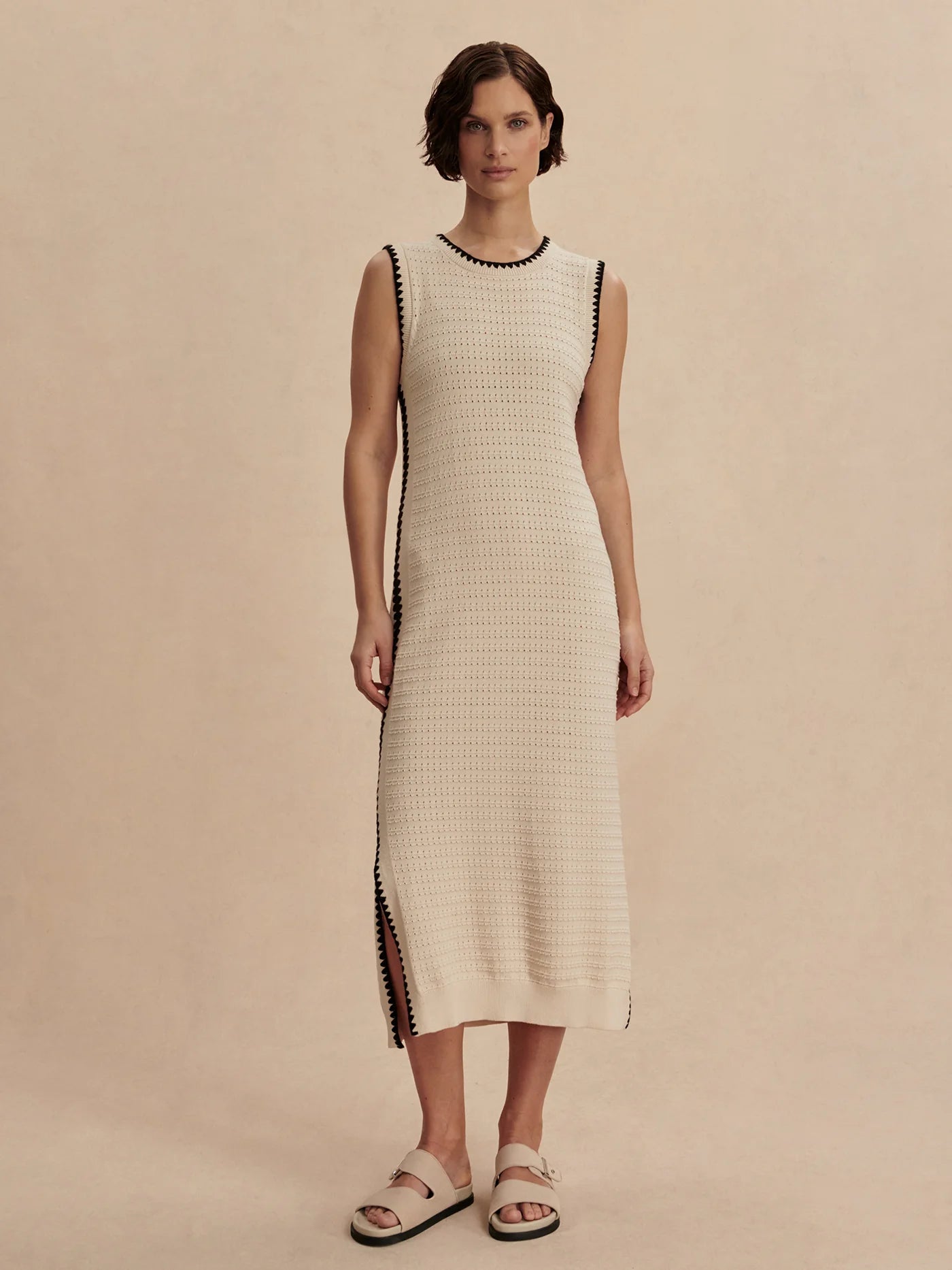 knee length dresses for ladies The Rib-Knit A-Line Tank Dress main image 0
