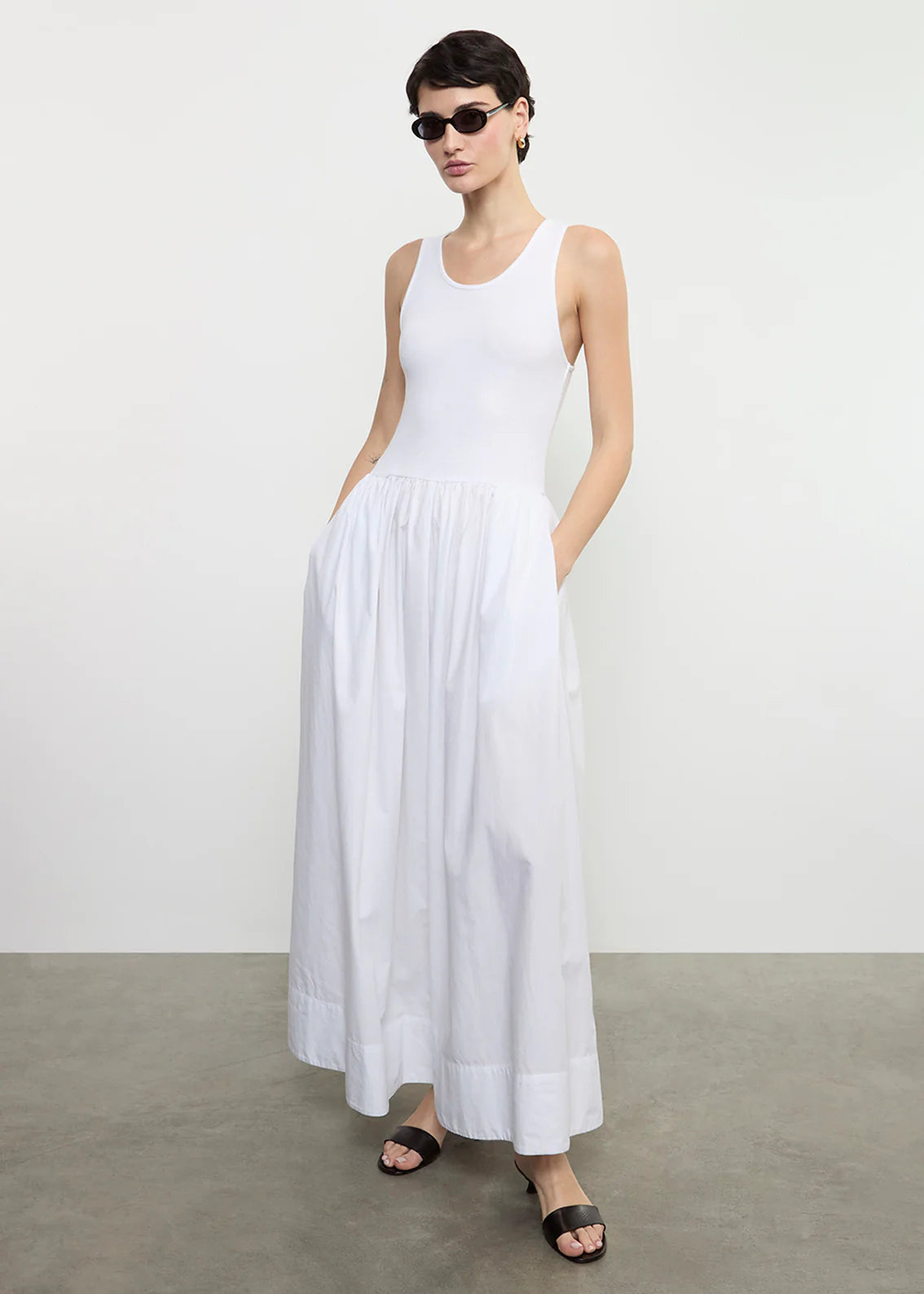 Tank Top Dress White Ribbed Tank Dress COTTON RESORT TANK DRESS  Red  Boutiques