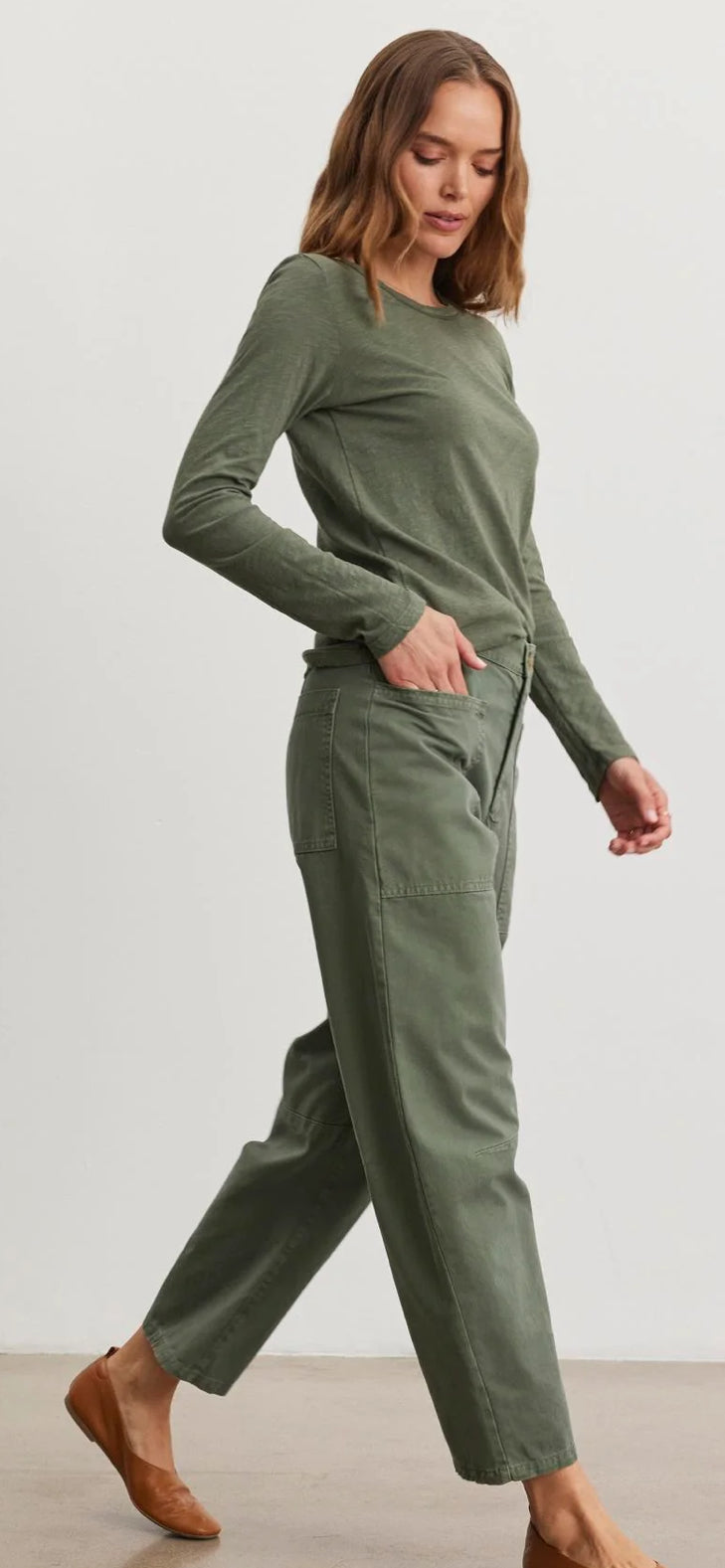 Brylie Sanded Twill Utility Pant