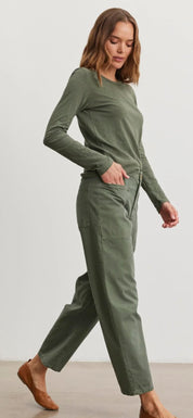 Brylie Sanded Twill Utility Pant