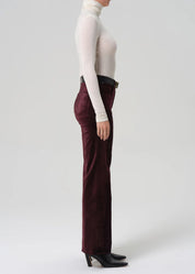 Kimberly 70's Flare Velvet | Burgundy