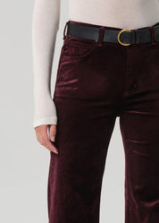 Kimberly 70's Flare Velvet | Burgundy