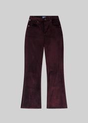 Kimberly 70's Flare Velvet | Burgundy