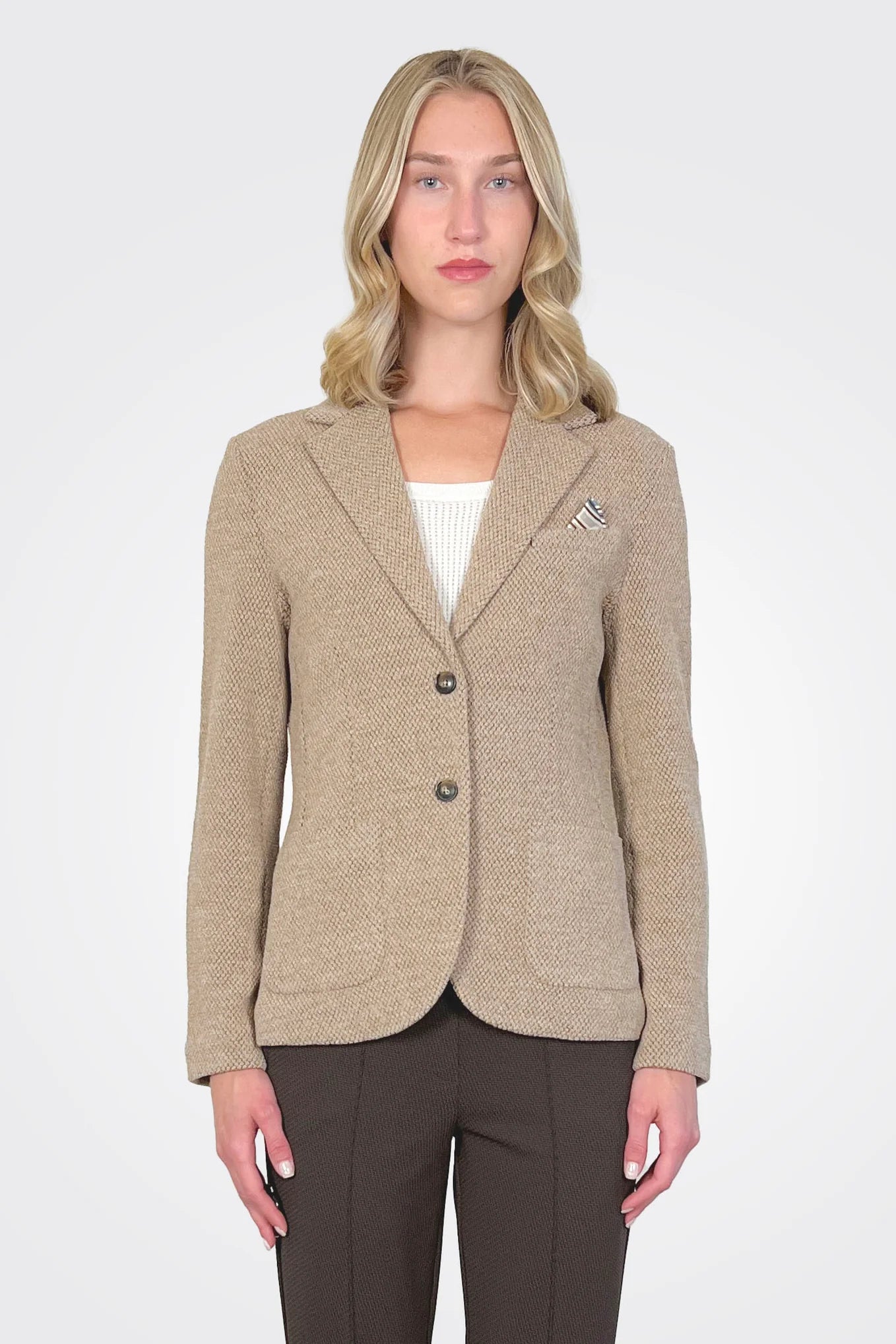Honeycomb Slim Fit Jacket - Cammello