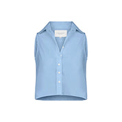 THE BOXY CROPPED SLEEVELESS SHIRT