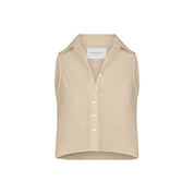 THE BOXY CROPPED SLEEVELESS SHIRT