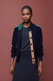 Color Block Knit Jacket