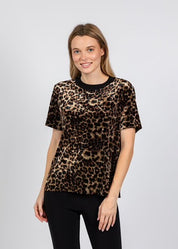 Velvet Animal T-Shirt - Leopard