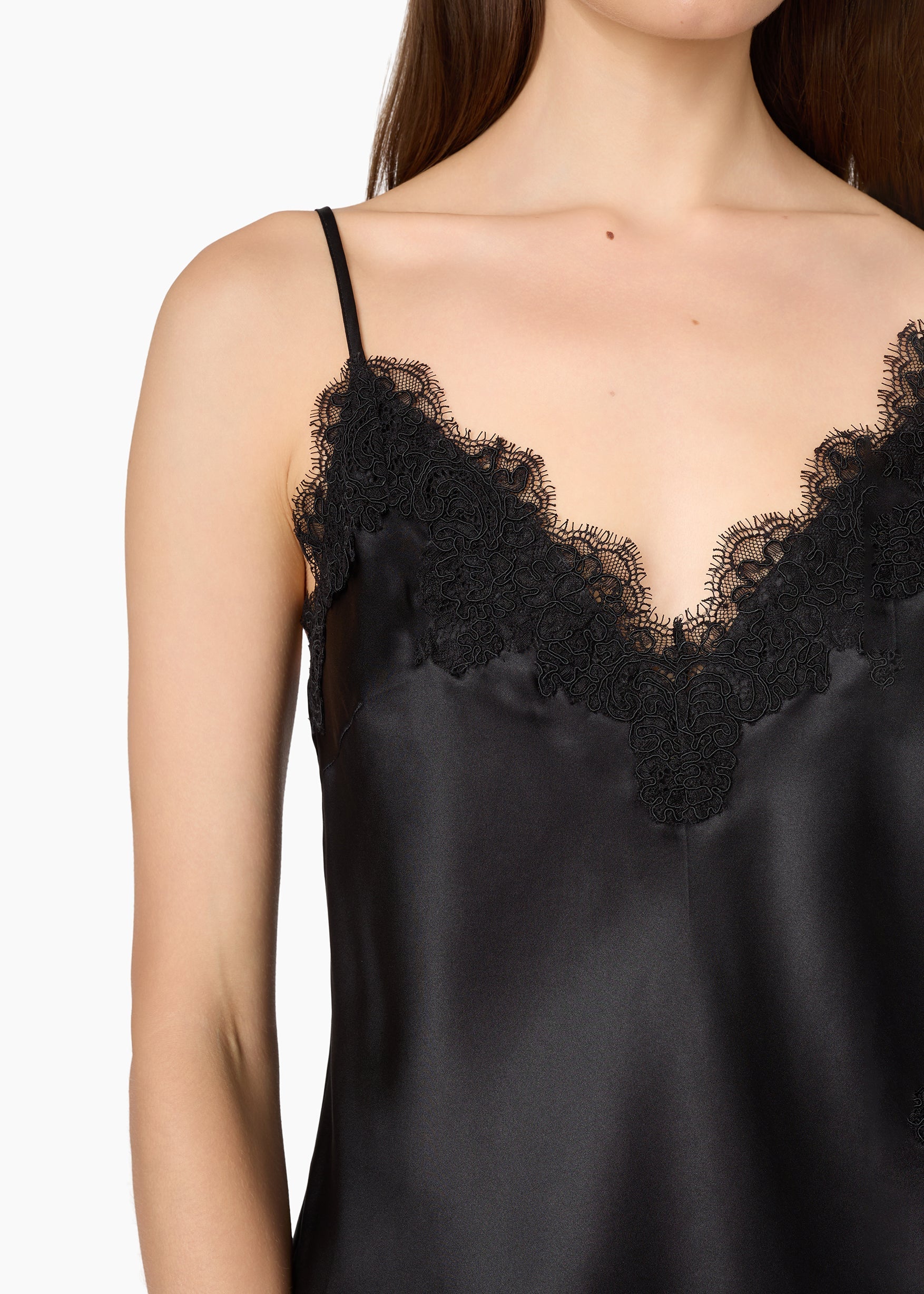 ANNIKA SILK CAMISOLE BLACK