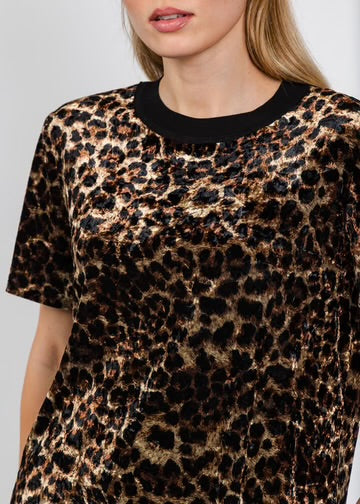 Velvet Animal T-Shirt - Leopard