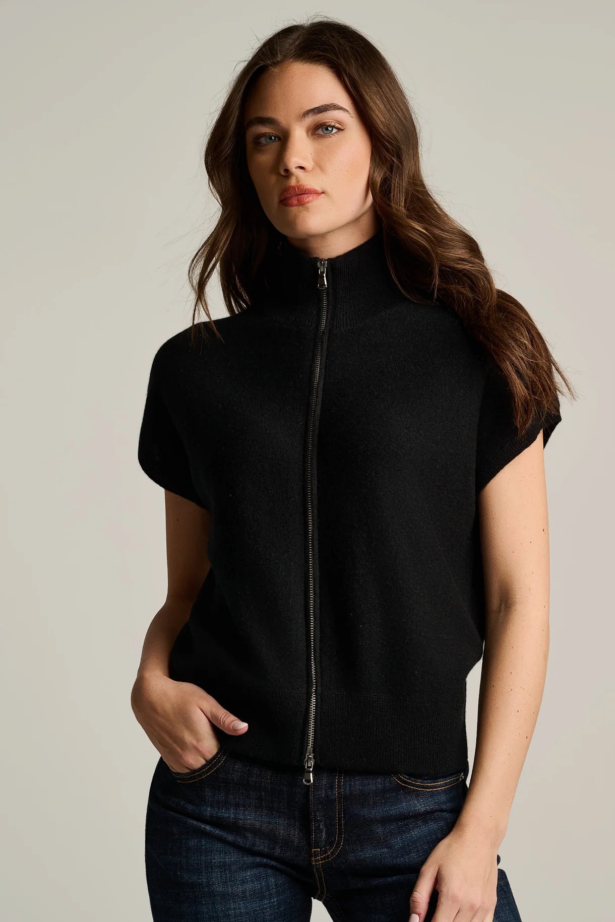 PURE CASHMERE ZIP