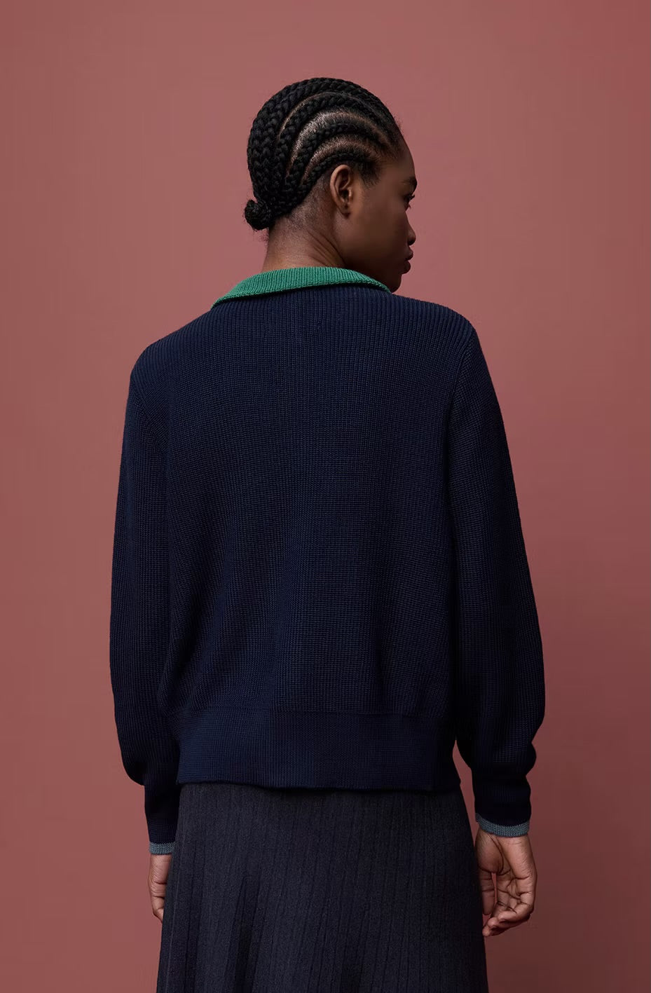 Color Block Knit Jacket