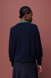 Color Block Knit Jacket