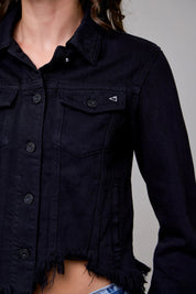 Frayed Bottom Fitted Jacket