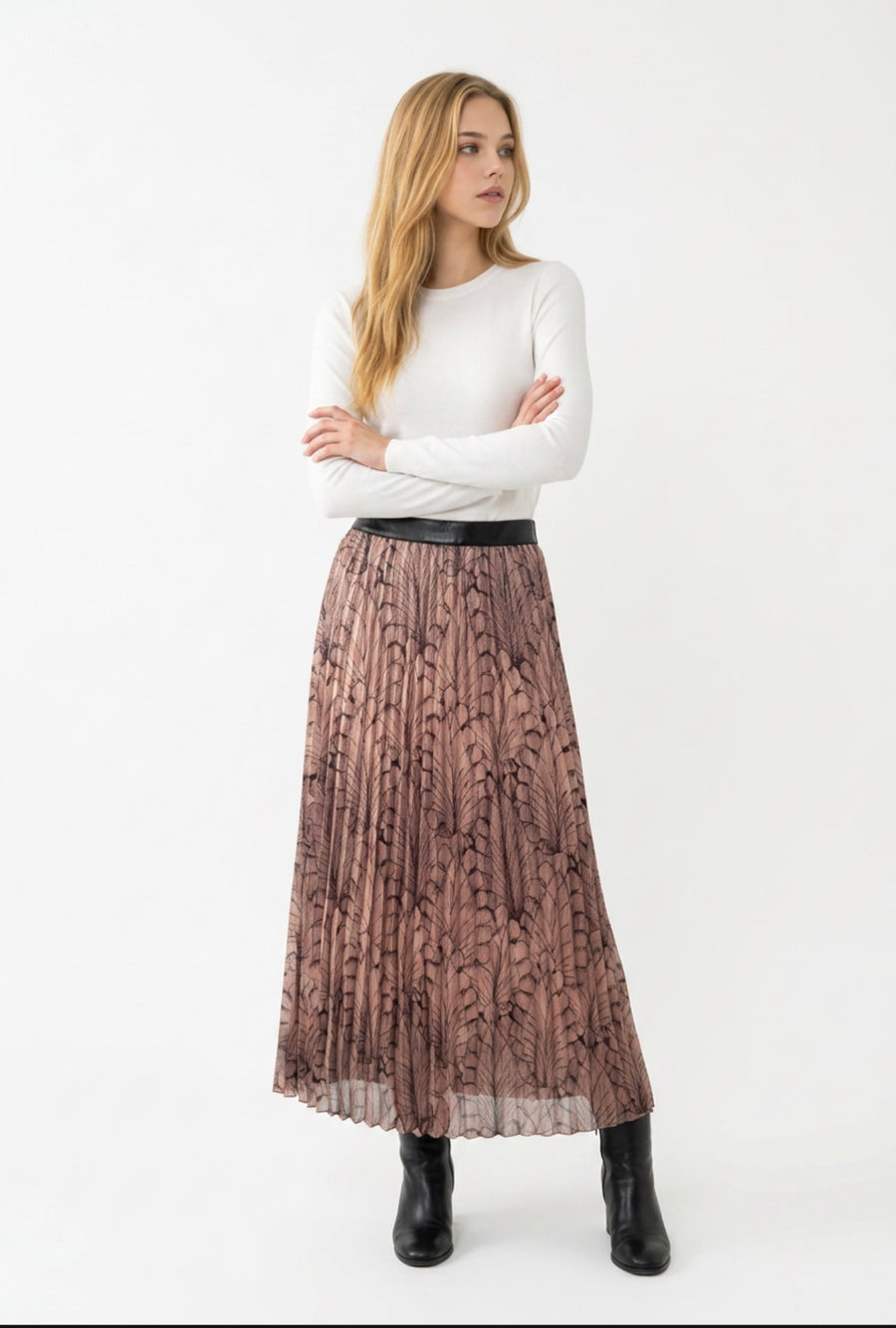 MIA SKIRT IN feathered canopy