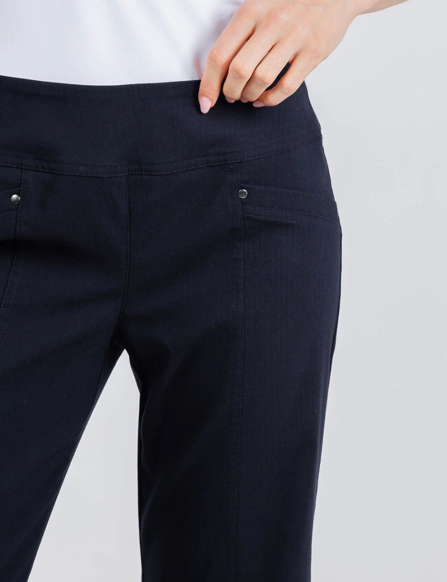 27" Control Stretch Grommet Wide Leg Pants