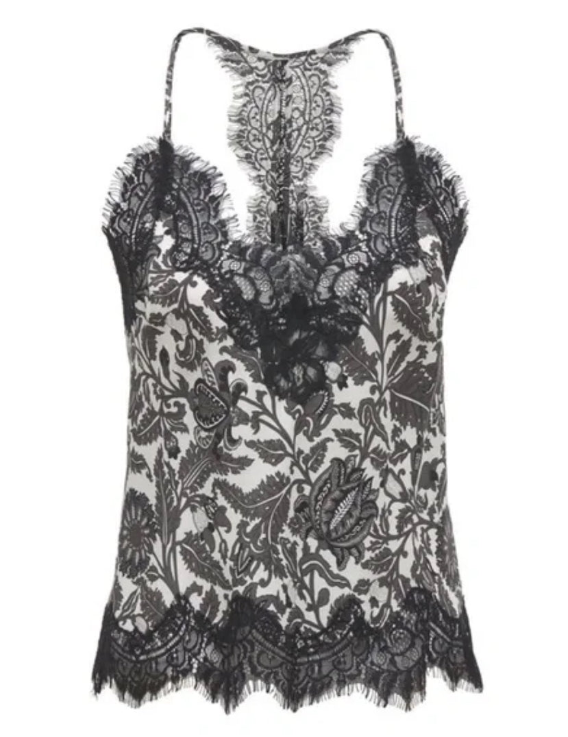 Gold Hawk Paisley Silk Camisole