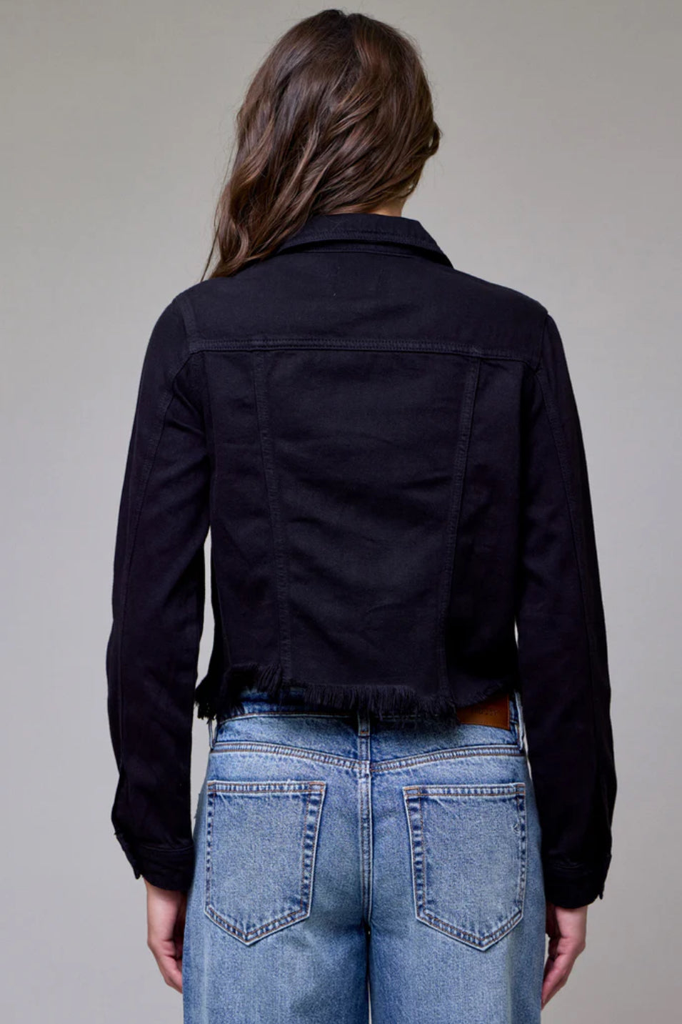 Frayed Bottom Fitted Jacket