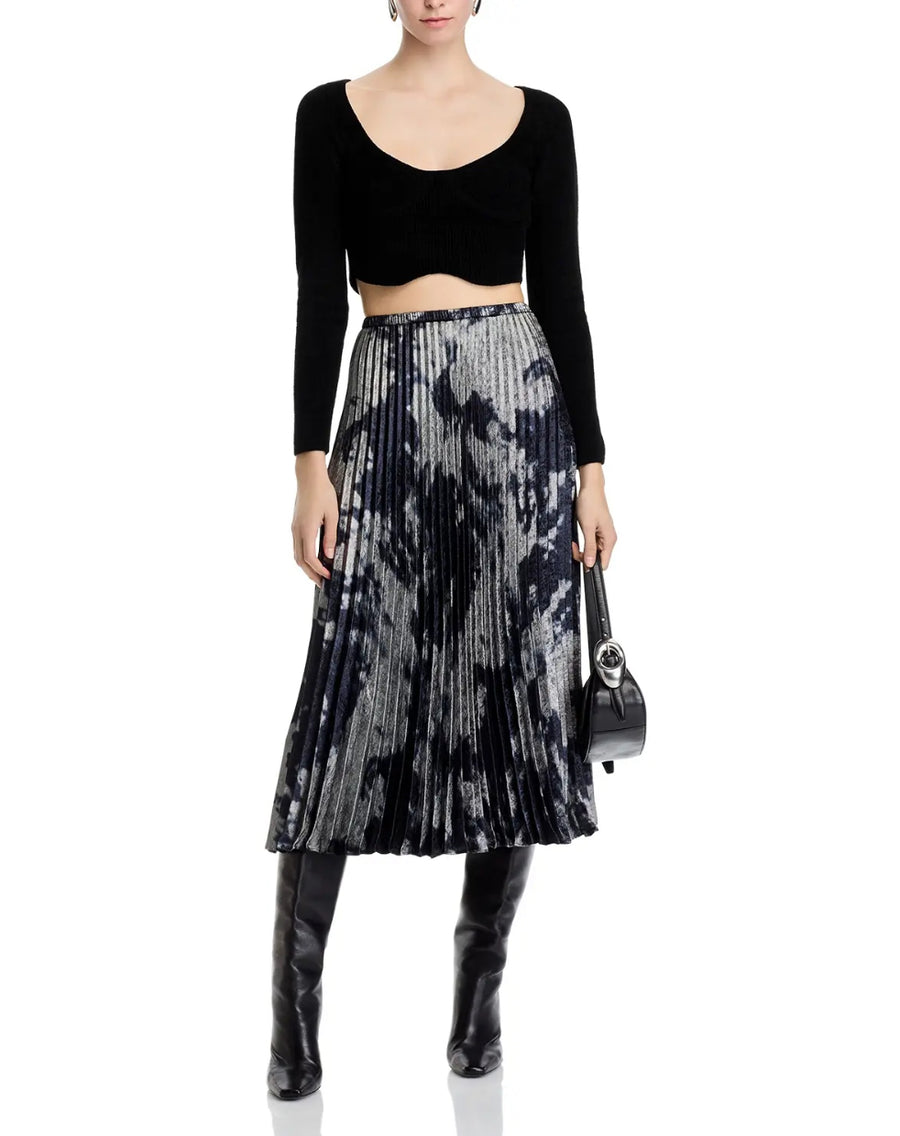 Pleated Midi Skirt