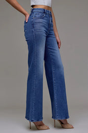 Happi High Rise 33” Inseam Comfort Flare | Dark Wash