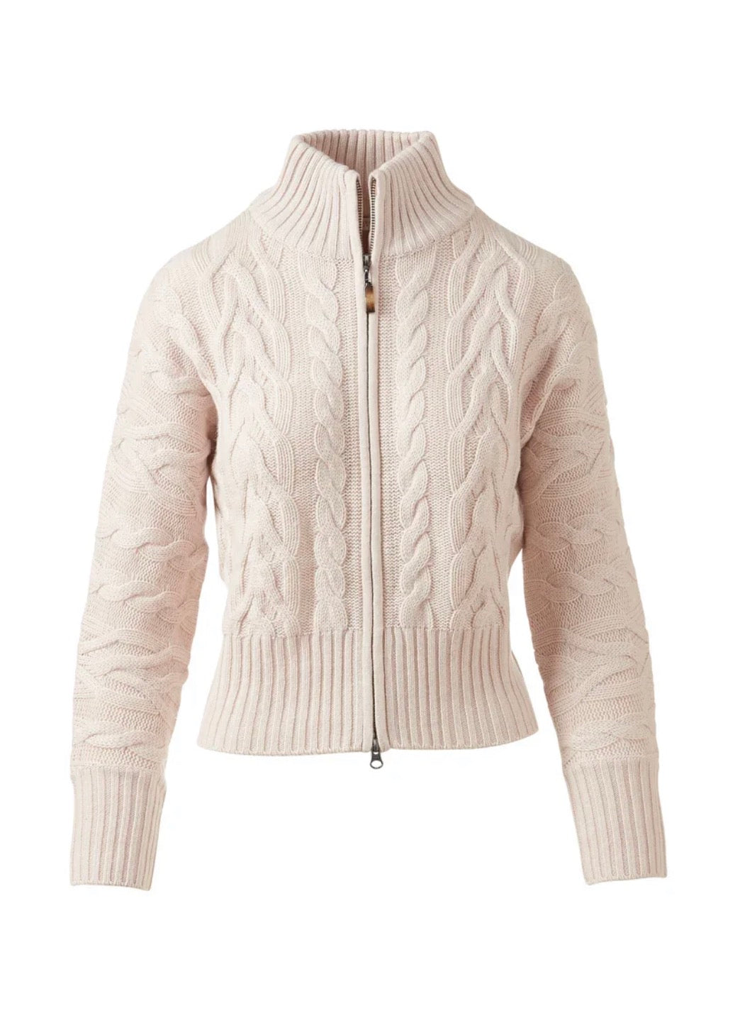 LUXE CABLE ZIP CARDIGAN