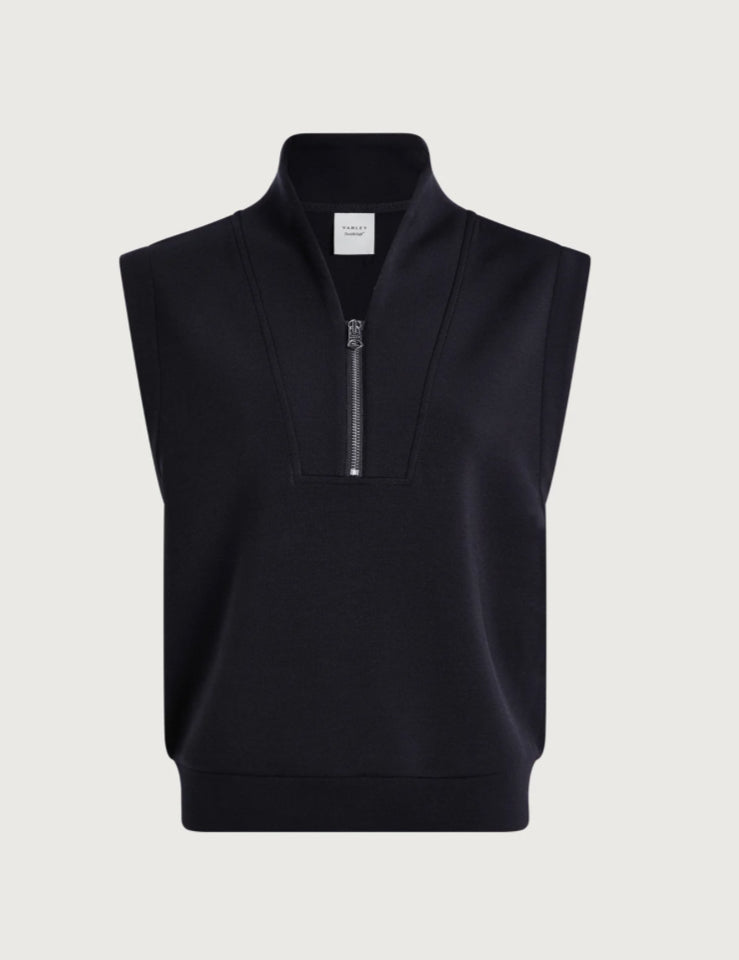 Loretta Half-Zip Sleeveless Sweat
