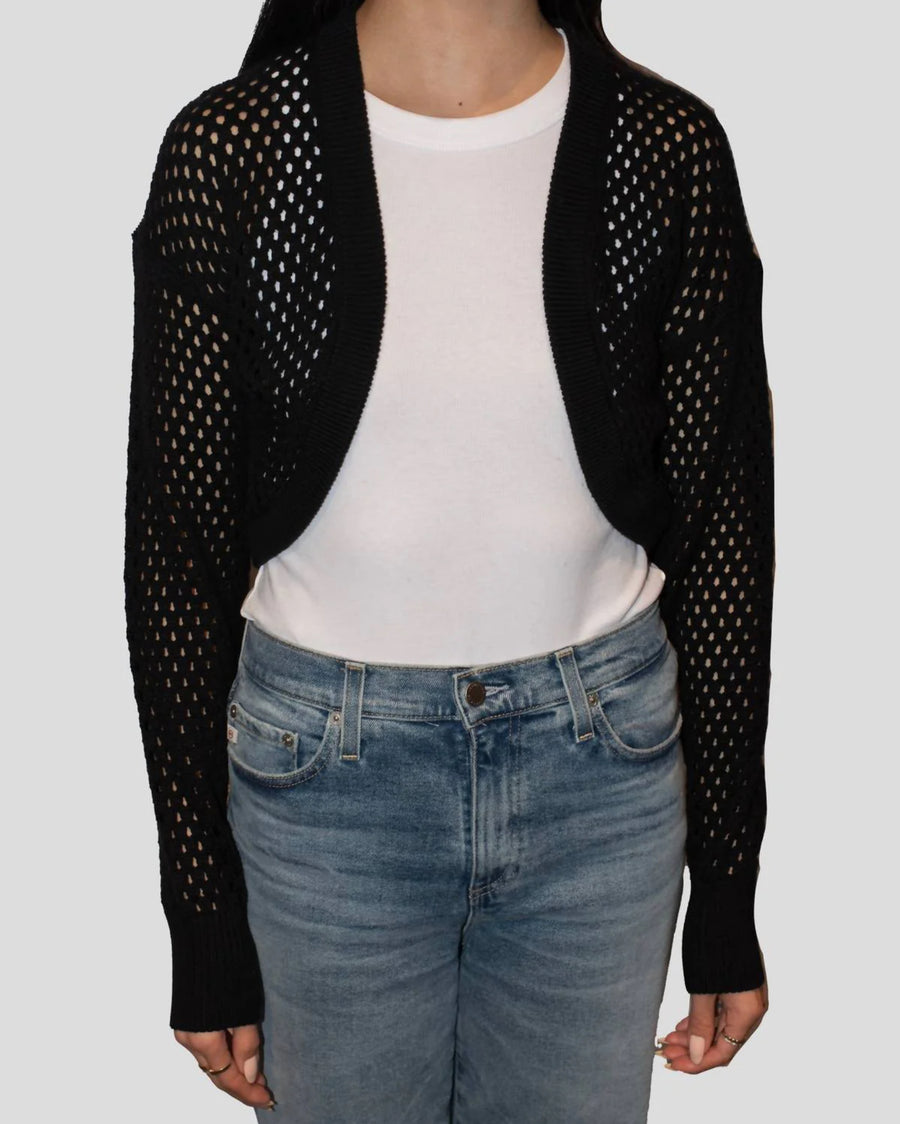 Mesh Knit Shrug Sweater