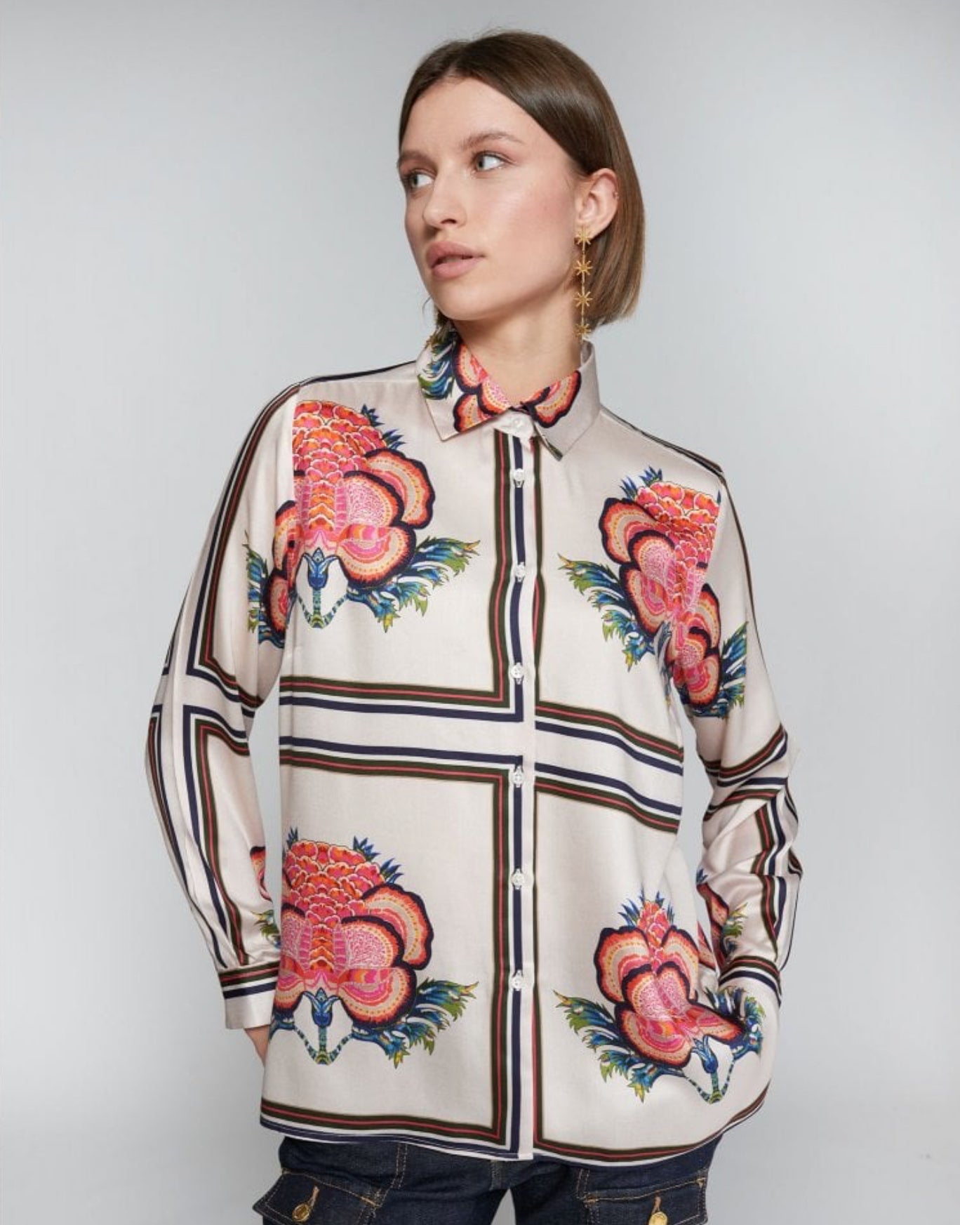 Flower Handkerchief Shirt