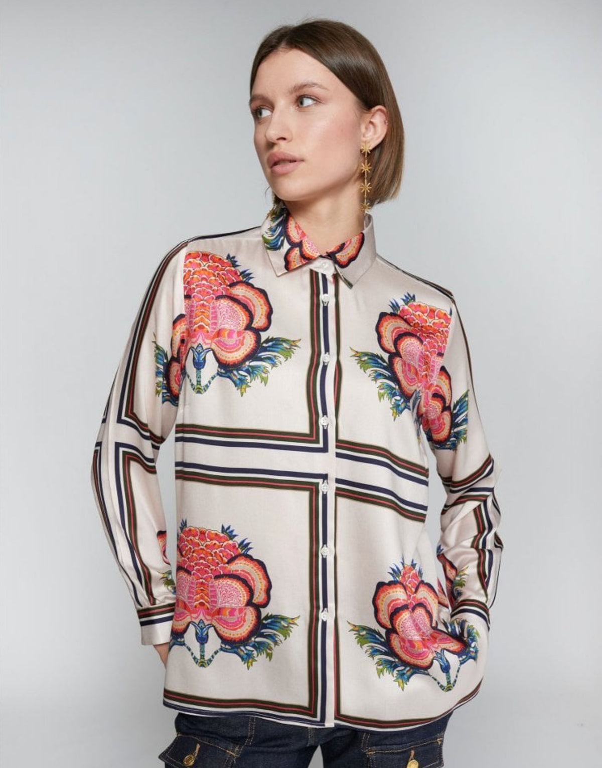 Flower Handkerchief Shirt
