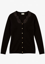 EIRENE LIGHTWEIGHT KNIT CARDIGAN BLACK