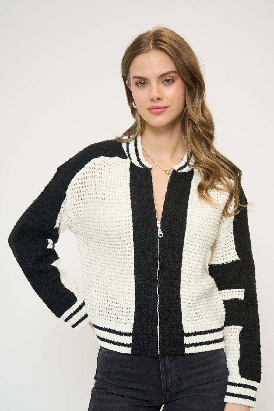 WREN CROCHET BOMBER