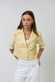 Ophelia Cropped Vegan Sweater Jacket