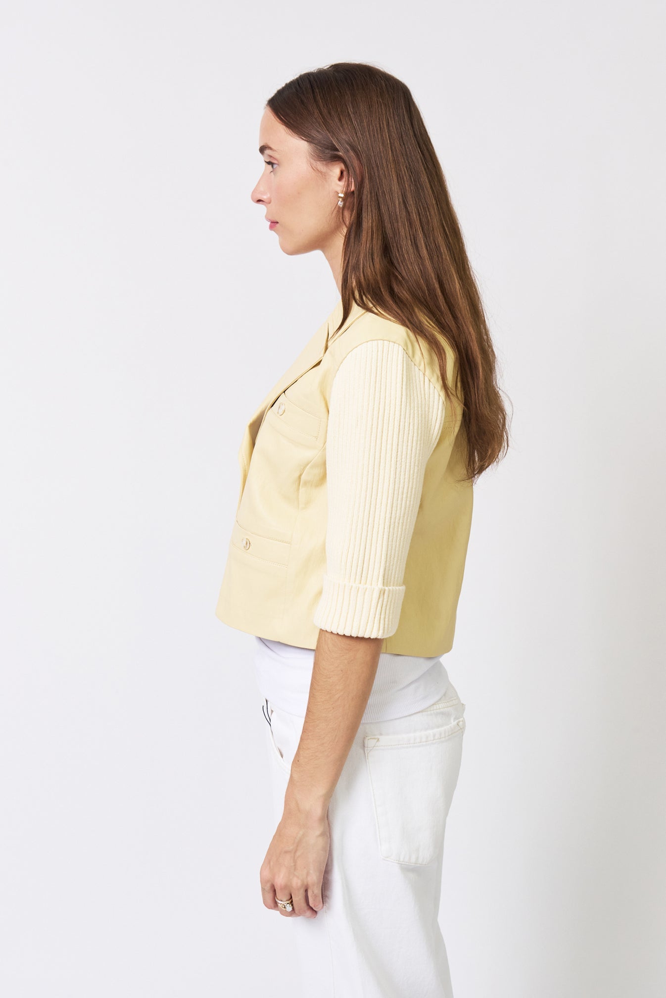 Ophelia Cropped Vegan Sweater Jacket