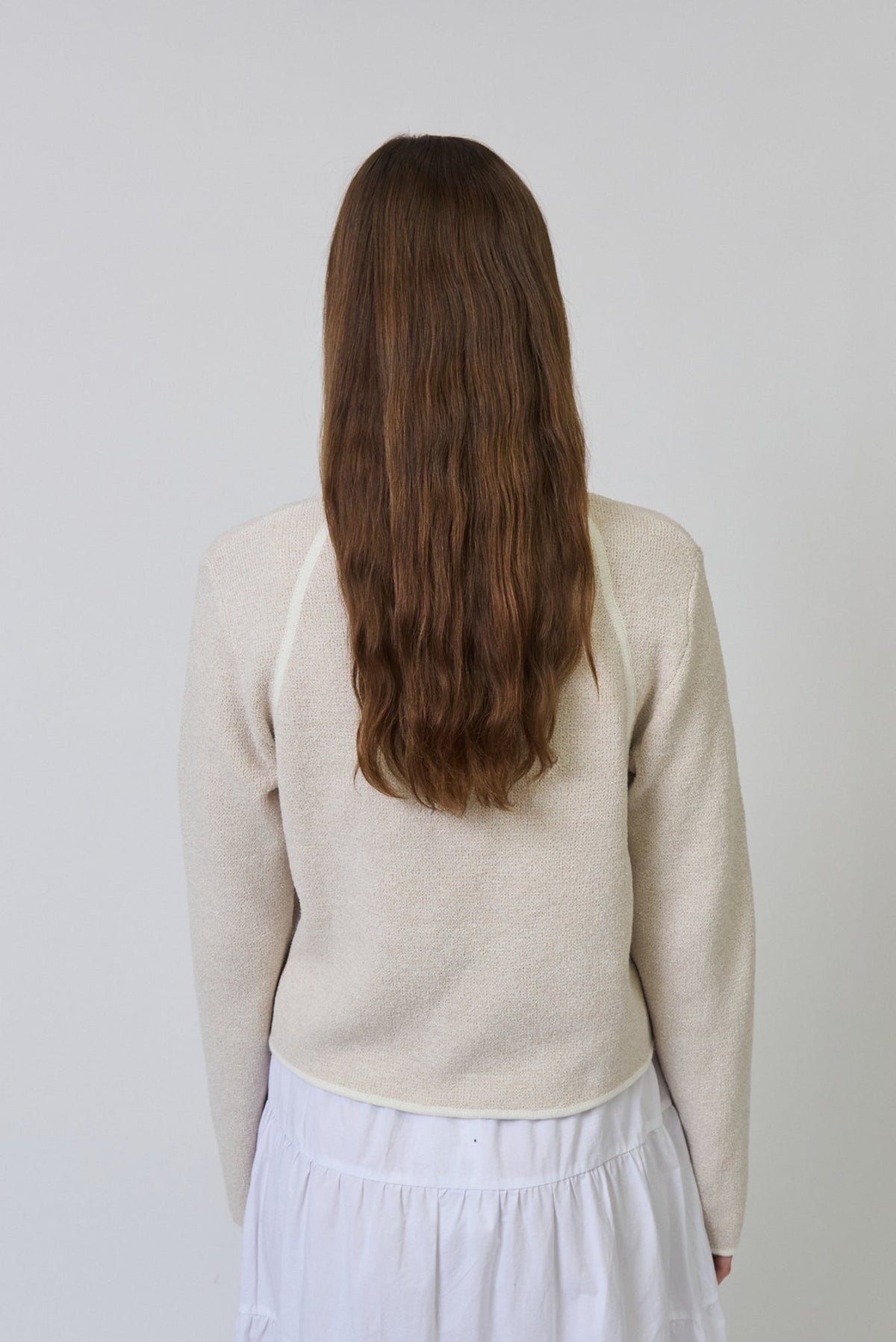 Celeste Tweed Yarn Zip Up
