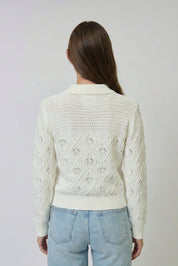 Allie Mixed Stitch Button Down Sweater