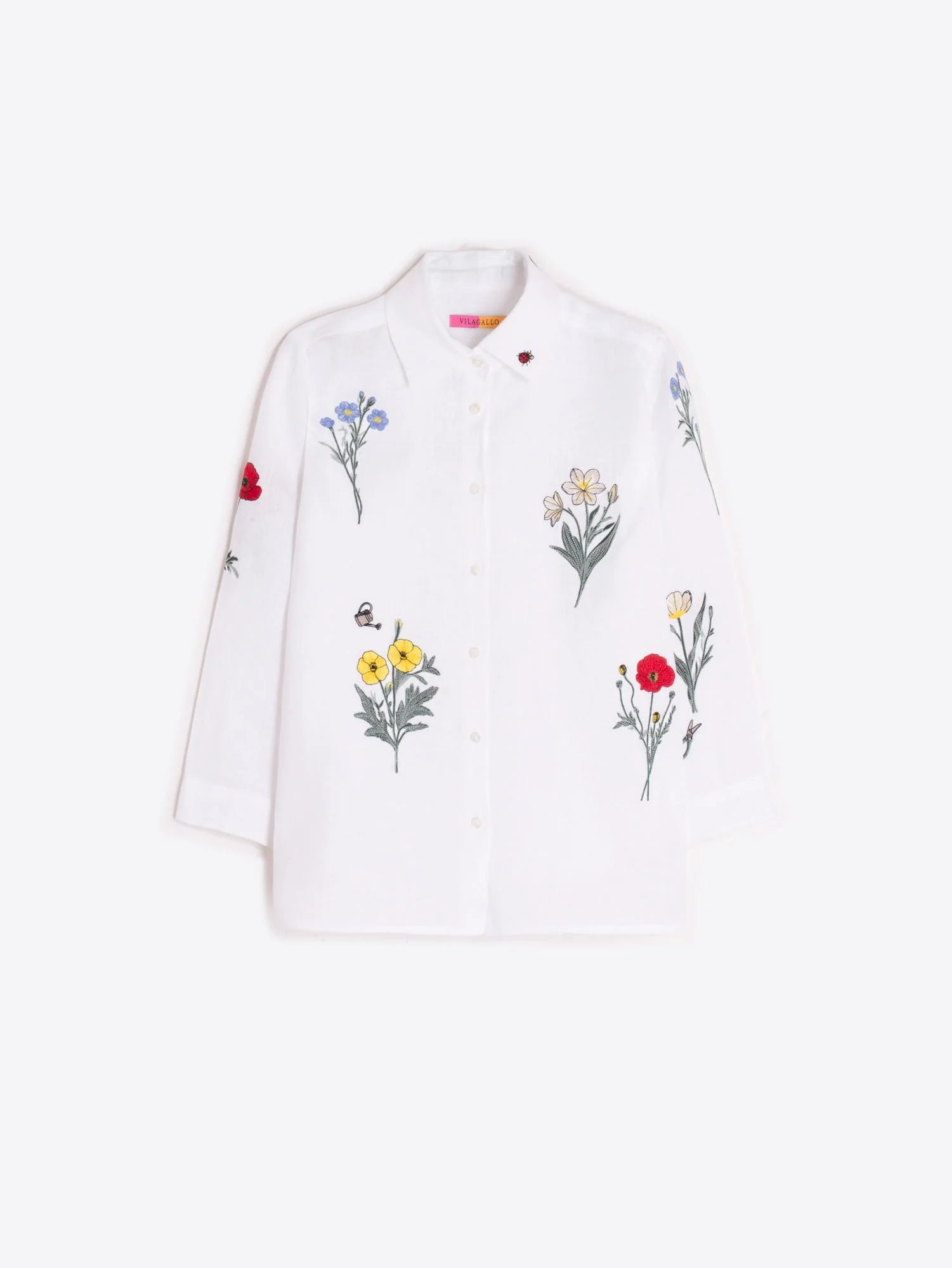 SARA EMB LINO SHIRT