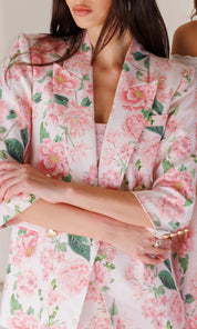 MAREN FLORAL LINEN BLAZER