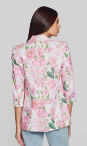 MAREN FLORAL LINEN BLAZER