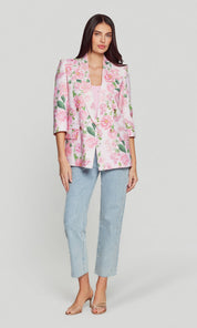 MAREN FLORAL LINEN BLAZER
