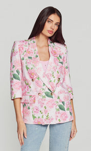 MAREN FLORAL LINEN BLAZER