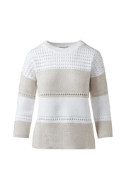 TEXTURED WIDE STRIPE PULLOVER