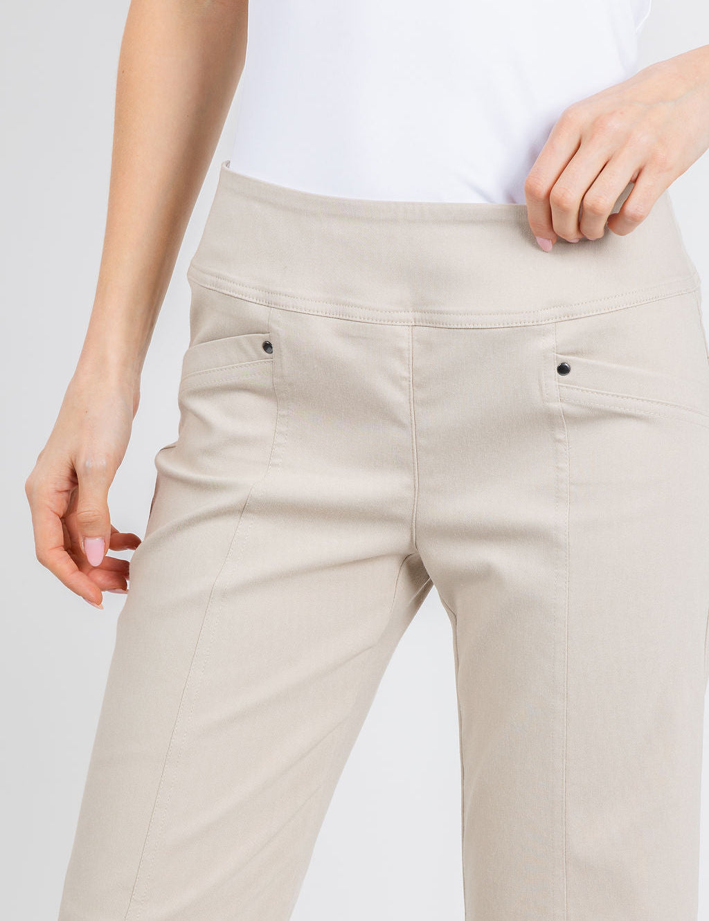 27" Control Stretch Grommet Wide Leg Pants