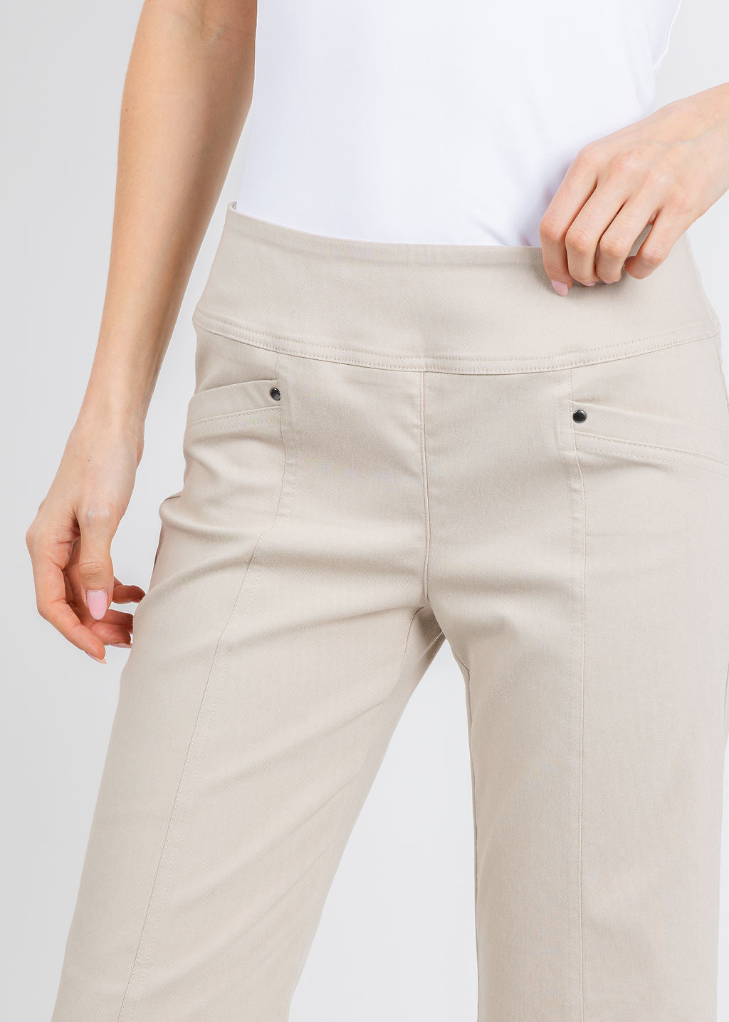 27" Control Stretch Grommet Wide Leg Pants