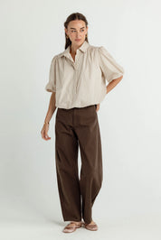 BRIDLE TICKING STRIPE OLIVIA SHIRT
