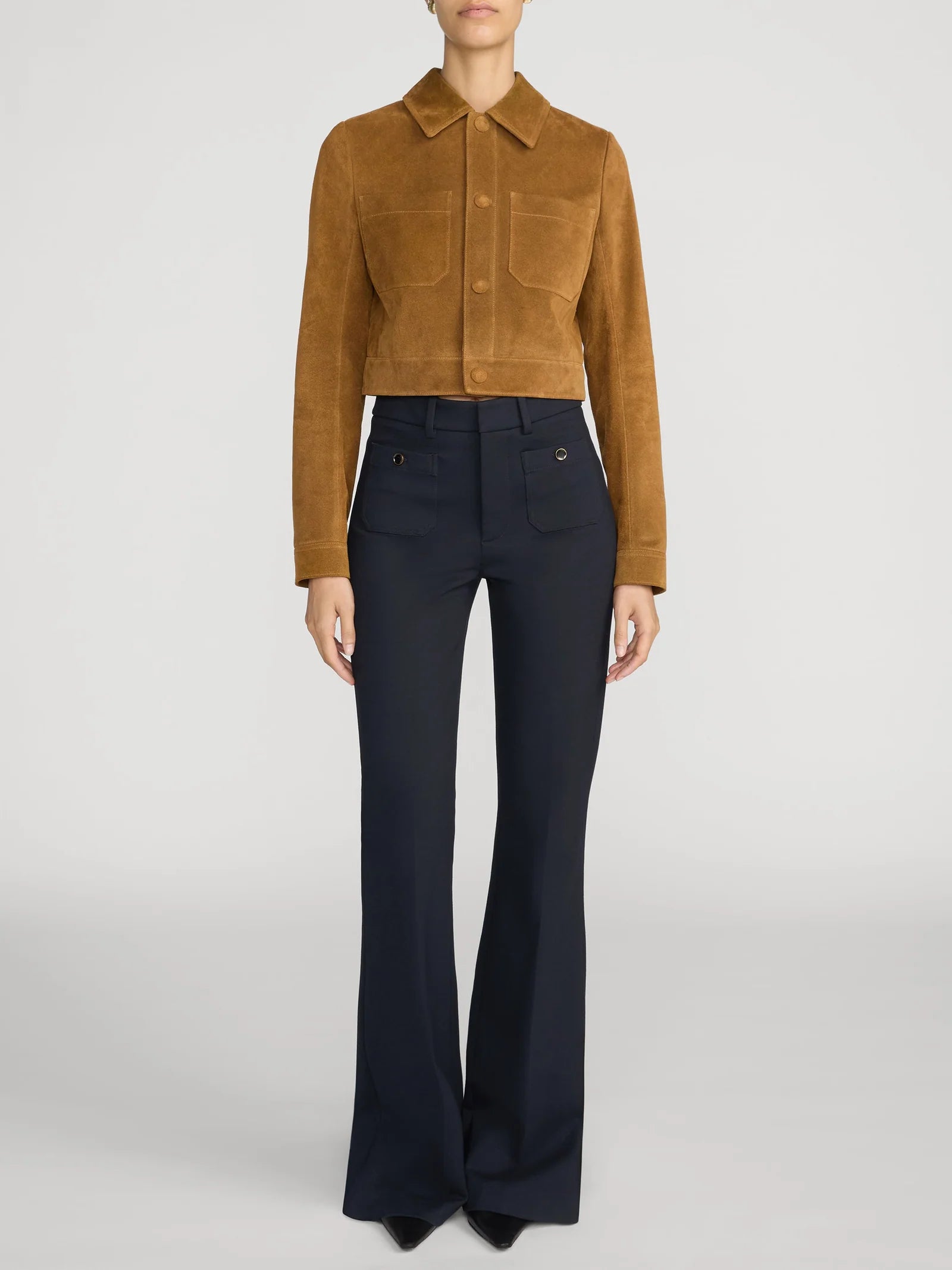 The Flare Trouser Shrunken Pocket | Navy