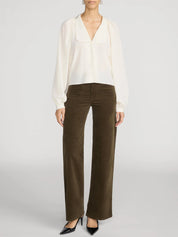 Le Slim Palazzo Modernist Pocket Corduroy | Rich Military