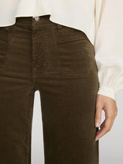 Le Slim Palazzo Modernist Pocket Corduroy | Rich Military